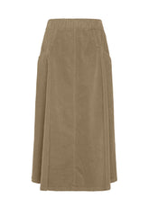GONNA IN VELLUTO CON PINCES MARRONE - Archive Sale | DEHA