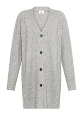 CARDIGAN IN LANA LUREX GRIGIO - GREY MELANGE | DEHA