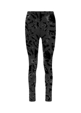 LEGGINGS IN MICROFIBRA STRETCH STAMPATI NERO - Leggings & Pantaloni sportivi - Outlet | DEHA