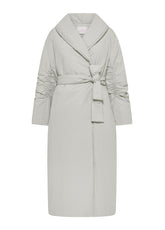 CAPPOTTO LUNGO IN NYLON GRIGIO - ICE GREY | DEHA
