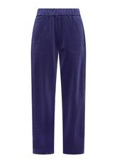 PANTALONE DRITTO IN VELLUTO STRETCH VIOLA - Pantaloni - Outlet | DEHA
