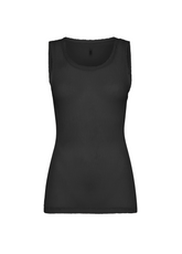 SILK BLENDED VISKOSE TANK TOP - BLACK - BLACK | DEHA