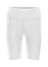 JERSEY STRETCH BIKER SHORTS - WHITE - WHITE | DEHA