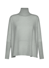 PULLOVER COLLO ALTO MISTO LANA GRIGIO - Felpe e Maglie - Outlet | DEHA