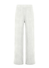 PANTALONE IN MAGLIA GAMBA LARGA BIANCO - MILK WHITE | DEHA