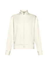 STRETCH-SWEATJACKE OHNE KAPUZE - WEISS - SOFT IVORY | DEHA