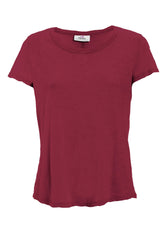 FLAMÉ COTTON T-SHIRT - RED - CHERRY RED | DEHA