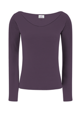 SHIRT AUS KASCHMIRGEMISCH - LILA - PLUM VIOLET | DEHA