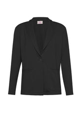 BLACK STRETCH COTTON BLAZER - BLACK | DEHA