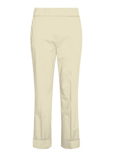 PANTALONI DRITTI IN POPLINE ELASTICIZZATO BIANCO - CREAM | DEHA