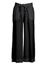 TENCEL CROP PANTS - BLACK - BLACK | DEHA