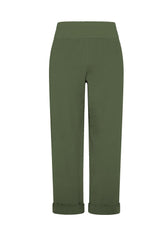 PANTALONI IN VELLUTO STRETCH VERDE - CAMO GREEN | DEHA