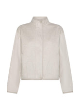 WHITE WOOL AND NYLON BOMBER - Jacket - Outlet | DEHA
