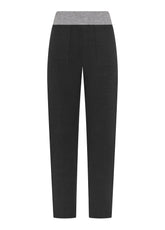 PANTALONE BICOLORE DRITTO NERO - BLACK | DEHA