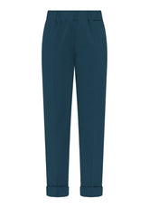 PANTALONE DRITTO CON RISVOLTO BLU - Pantaloni | DEHA