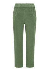 PANTALONE CON PINCES IN VELLUTO VERDE - Archive Sale | DEHA