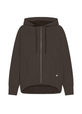 ZIP-HOODIE AUS MILANO-RIPPE - BRAUN - Strickwaren - Outlet | DEHA