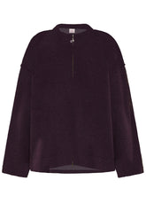GIACCA IN LANA COTTA CON ZIP VIOLA - Archive Sale | DEHA