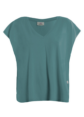 ORGANISCHER BAUMWOLLE WEITES T-SHIRT - BLAU - TEAL BLUE | DEHA