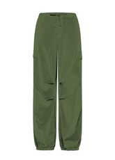 STRETCH SAMTSTOFF CARGO-HOSE - GRUEN - OLIVE GREEN | DEHA
