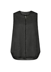 GILET TEDDY EFFETTO SUEDE CON ZIP NERO - Giacche e Giubbotti | DEHA
