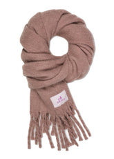 SCIARPA CON FRANGE ROSA - MISTY ROSE | DEHA