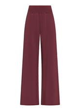 PANTALONI PALAZZO IN COTONE ORGANICO ROSSO - CHERRY RED | DEHA