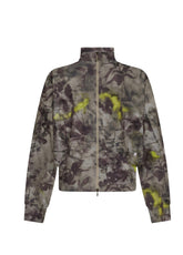 FELPA CON ZIP A STAMPA FLOREALE MARRONE - FANGO RAMAGE | DEHA