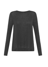HIGH NECK LONG-SLEEVE T-SHIRT IN CASHMERE BLEND - - Tops & T-Shirts | DEHA