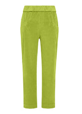PANTALONE CON PINCES IN VELLUTO VERDE - Archive Sale | DEHA