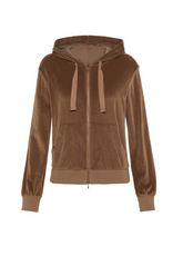 LOUNGE-KAPUZENSWEATSHIRT AUS CHENILLE - BRAUN - GLACE' BROWN | DEHA