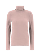 CASHMERE BLEND HIGH NECK T-SHIRT - PINK - Archive Sale | DEHA