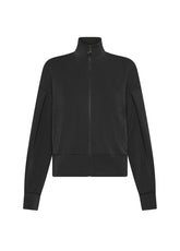 SCHWARZES WEICHES MODAL-SWEATSHIRT MIT ZIP - Strickwaren - Outlet | DEHA