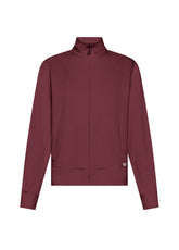 FELPA STRETCH CON ZIP SENZA CAPPUCCIO ROSSO - CHERRY RED | DEHA
