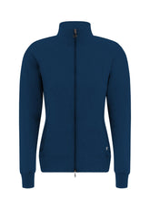 FELPA IN COTONE STRETCH CON ZIP BLU - Felpe e Maglie - Outlet | DEHA