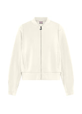 BOMBER FULL ZIP IN MODAL SOFT TOUCH BIANCO - Felpe e Maglie | DEHA