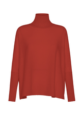PULLOVER COLLO ALTO MISTO LANA ARANCIO - Felpe e Maglie - Outlet | DEHA