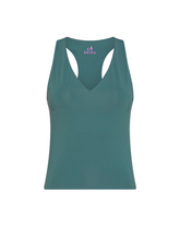 CANOTTA VOGATORE IN MICROFIBRA RICICLATA OTTANIO - TEAL BLUE | DEHA