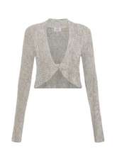 TOP INCROCIATO SLIM FIT IN MAGLIA GRIGIO - GREY MELANGE | DEHA