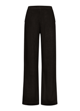 LINEN LYOCELL STRAIGHT PANTS - BLACK - DEHA ESSENTIALS | DEHA