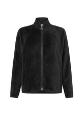 GIACCA DI PILE CON DETTAGLI IN SCUBA NERO - Archive Sale | DEHA