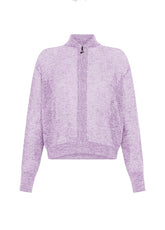 LILA CARDIGAN AUS ALPAKA-WOLLMISCHUNG MIT REISSVERSCHLUSS - Strickwaren - Outlet | DEHA