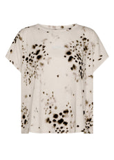 T-SHIRT IN COTONE FIAMMATO ALL-OVER BEIGE - Top & T-shirts | DEHA