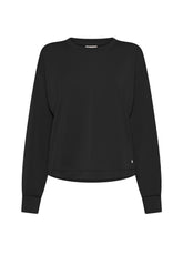 BLACK SOFT TOUCH MODAL CREW NECK SWEATSHIRT - Shirts & Blouses - Outlet | DEHA