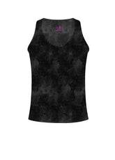 CANOTTA VOGATORE IN MICROFIBRA STRETCH STAMPATA NERO - ALLOVER MARBLE BACK | DEHA