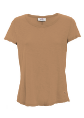 FLAMMÈ JERSEY T-SHIRT - BROWN - AMBER BROWN | DEHA