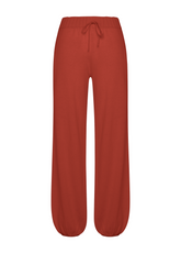 JOGGER DI MAGLIA IN MISTO LANA ARANCIO - RUST ORANGE | DEHA