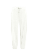 PANTALONE BALLOON IN GABARDINE DI MODAL BIANCO - MILK WHITE | DEHA