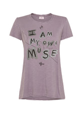 FLAMME' JERSEY GRAPHIC T-SHIRT - PURPLE - Archive Sale | DEHA