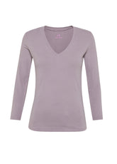 V-NECK STRETCH T-SHIRT - PURPLE - Archive Sale | DEHA